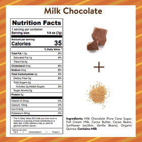 Collations secrètes | Croustillant de quinoa au chocolat au lait (individuel 0,25 oz)