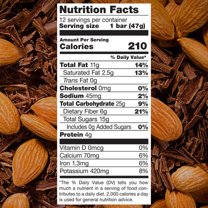 Jonesbar | Dark Chocolate Almond | Organic Plant-Based Gluten-Free 1.7oz