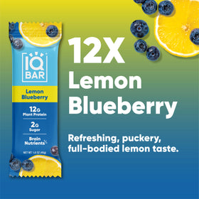 IQBAR Brain and Body Keto Protein Bar - Lemon Blueberry 1.6 oz