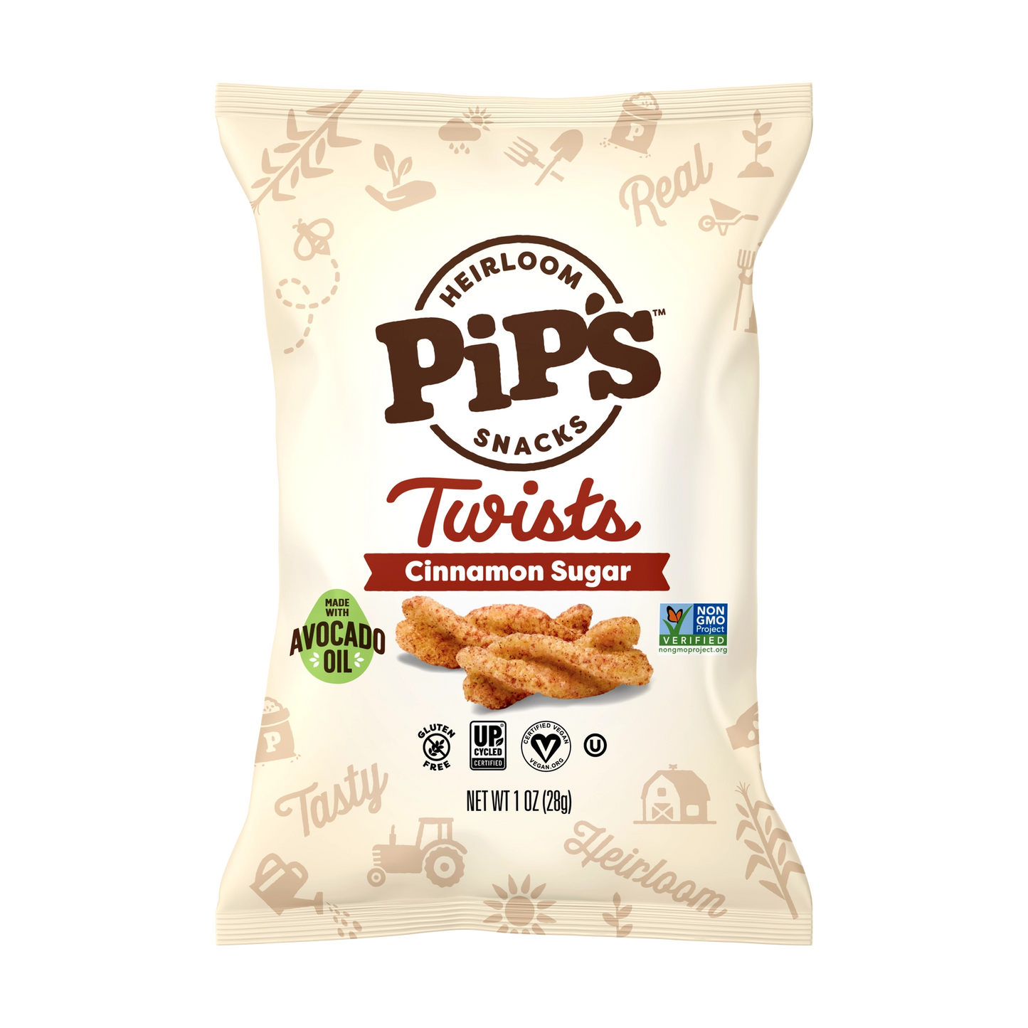 Heirloom Pip's Snacks Twists Cinnamon Sugar