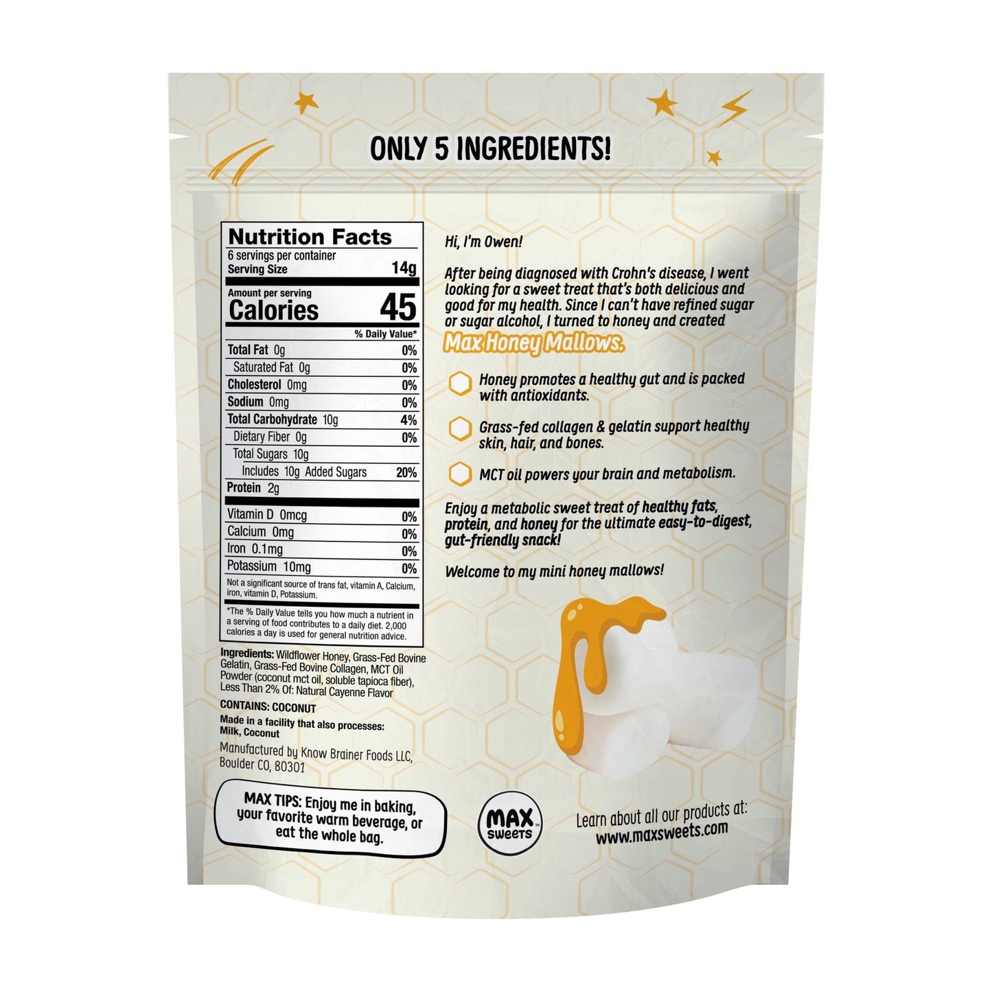 Max Mallow Honey | Honey Hot Stuff Mini Marshmallows Gluten-Free