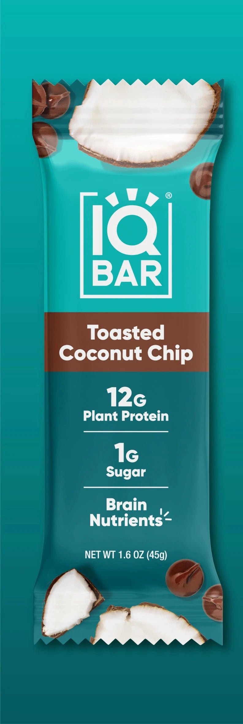 IQBAR Brain and Body Keto Protein Bar -  Toasted Coconut Chip 1.6 oz