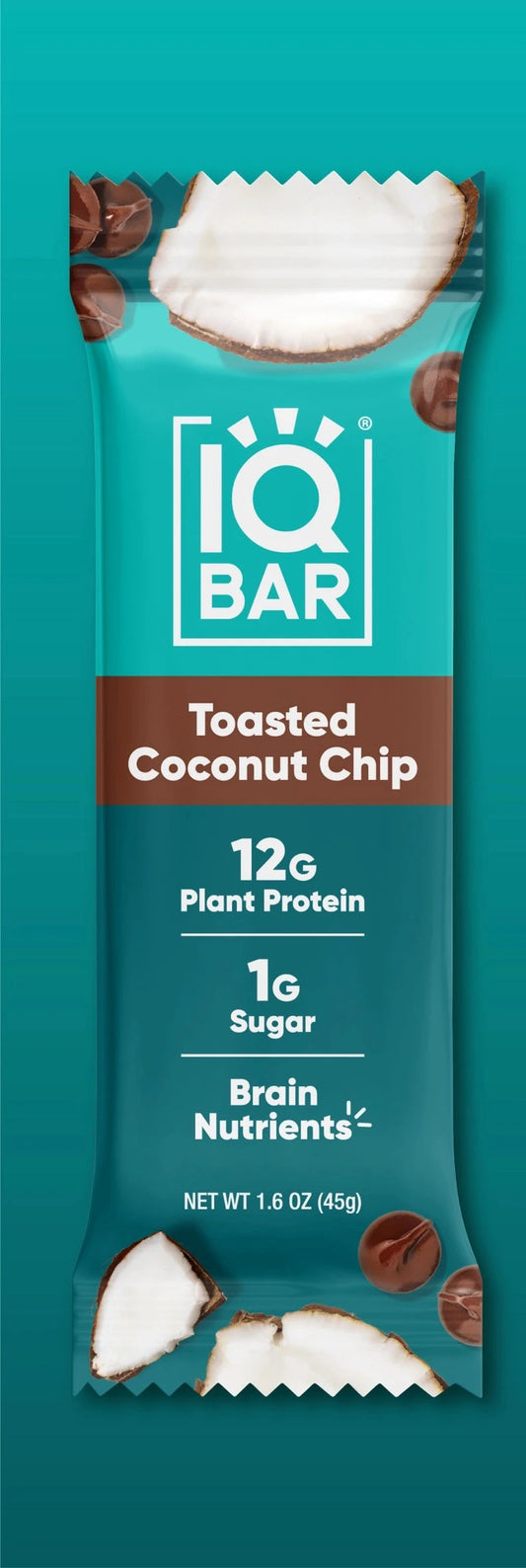 IQBAR Brain and Body Keto Protein Bar -  Toasted Coconut Chip 1.6 oz