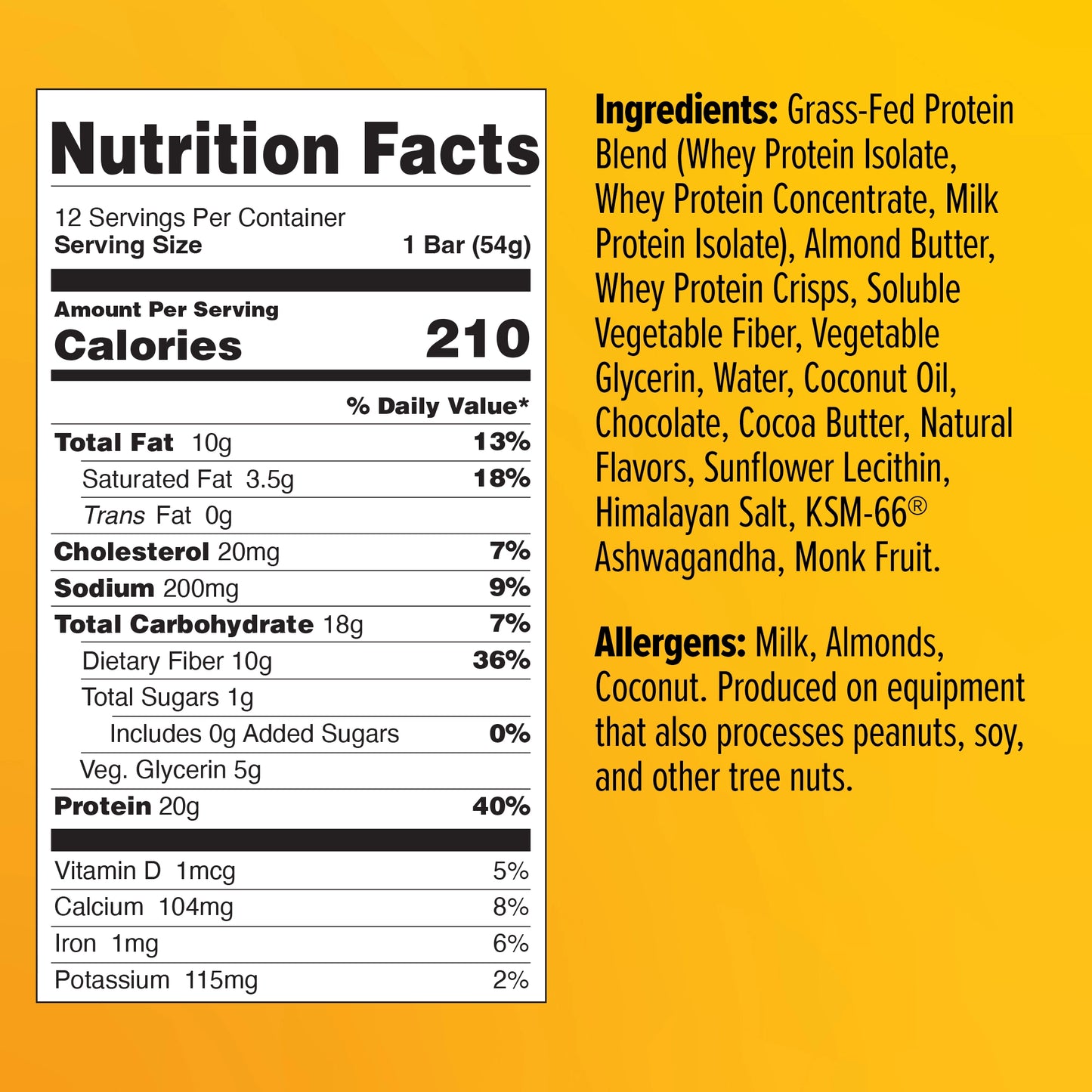 Atlas | Almond Chocolate Chip Bar | Keto No Gluten (1.9 oz)