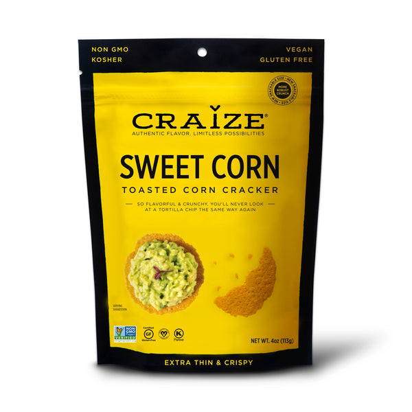 Craize | Sweet Corn Crisps | Gluten Free, Vegan, Kosher (4 oz)