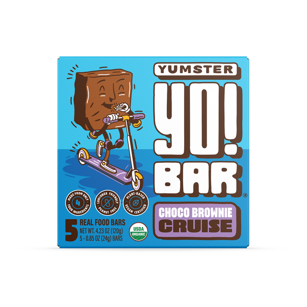 Bearded Brothers | Choco Brownie Cruise Yumster Yo! | Box (5 bars in total) Organic Vegan Gluten-Free
