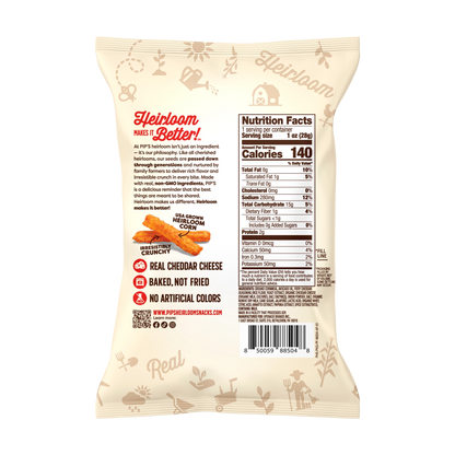 Heirloom Pip's Snacks Fiery Cheddar Fries Gluten-Free 1oz
