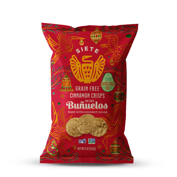 Siete | Seasonal Mini Buñuelos Cinnamon Crisps | Gluten-Free Limited Edition 5oz