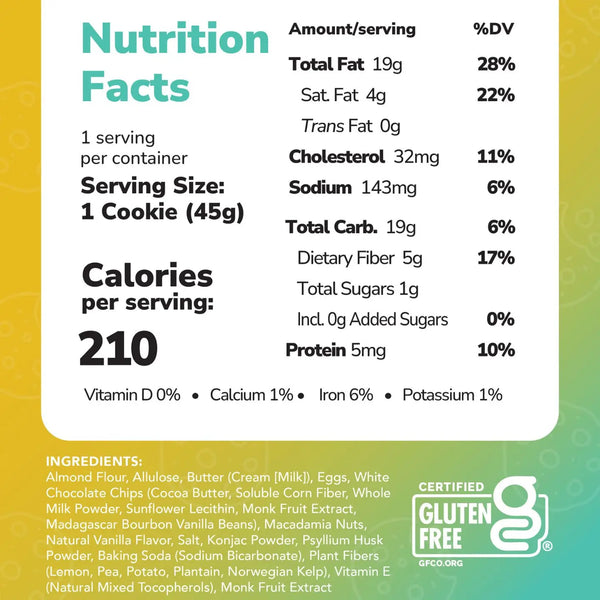 ChipMonk Baking | White Chocolate Macadamia Keto Cookie (1.6oz)
