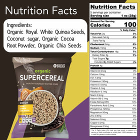 Awsum Snacks Cacao Miel Quinoa + Supercéréales de graines de chia (6oz)