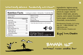 Chookie Oat Raisin | Banana Nut | Cookie Bar 1.1oz Gluten-Free