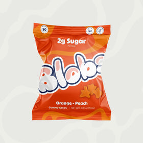 Blobs | Orange Peach Gummy Candy | Low Sugar Vegan 1.8oz