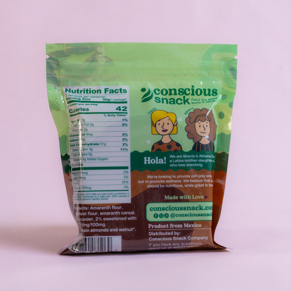 Conscious Snack Obleas Chocolate Amaranth Wafers (1.05 oz)
