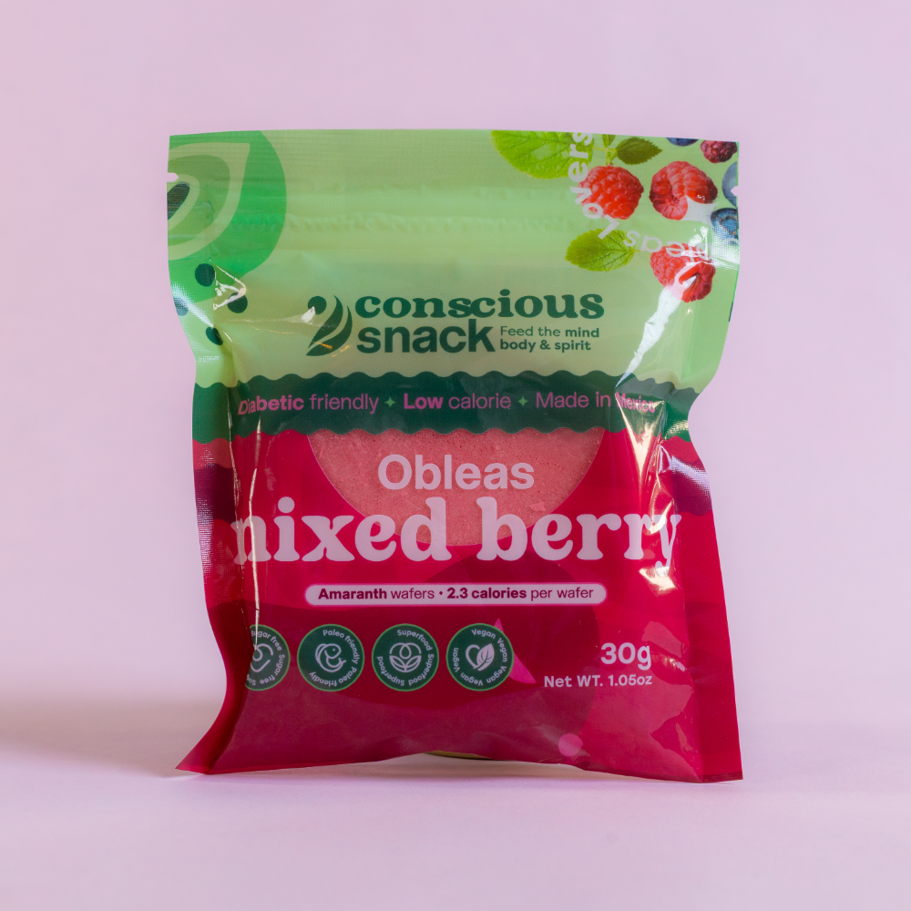 Conscious Snack Obleas Mixed Berry Amaranth Wafers (1.05 oz)