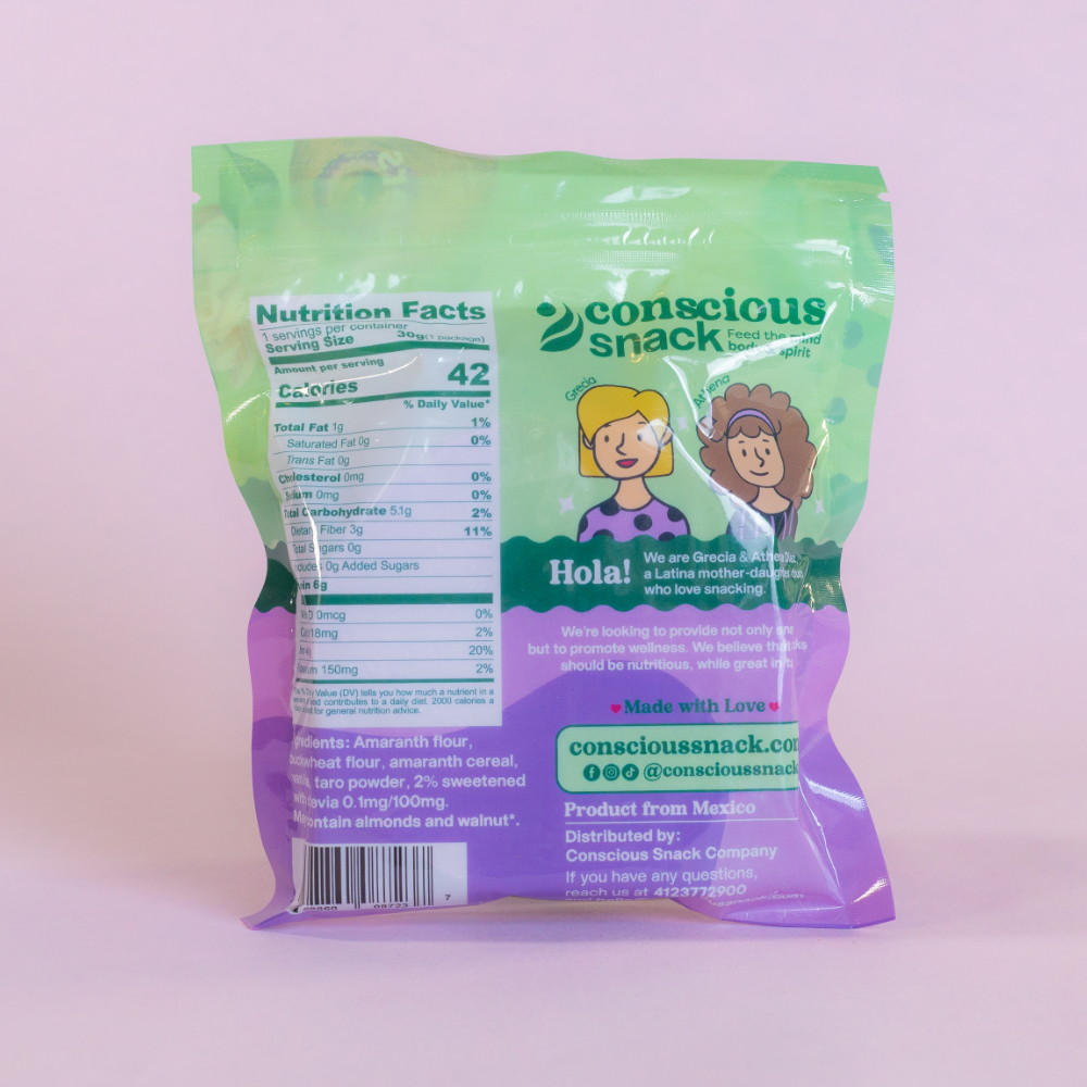 Conscious Snack Obleas Taro Amaranth Wafers (1.05 oz)