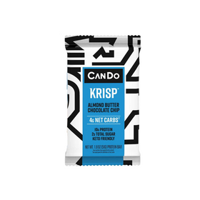 CanDo Keto Krisp Barra de proteína de mantequilla de almendras y chispas de chocolate (1.8oz)