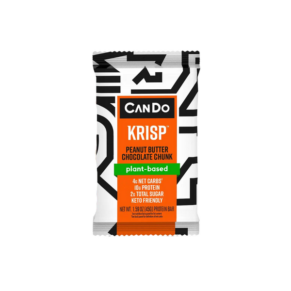 CanDo Keto Krisp Barra de proteína de mantequilla de maní y trozos de chocolate 1.8 oz