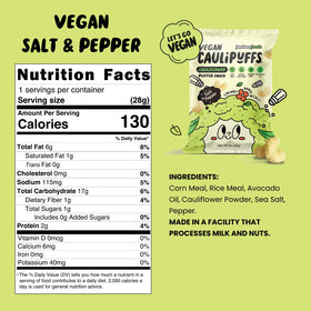 CauliPuffs Vegan Salt & Pepper Cauliflower Puffs (1oz)