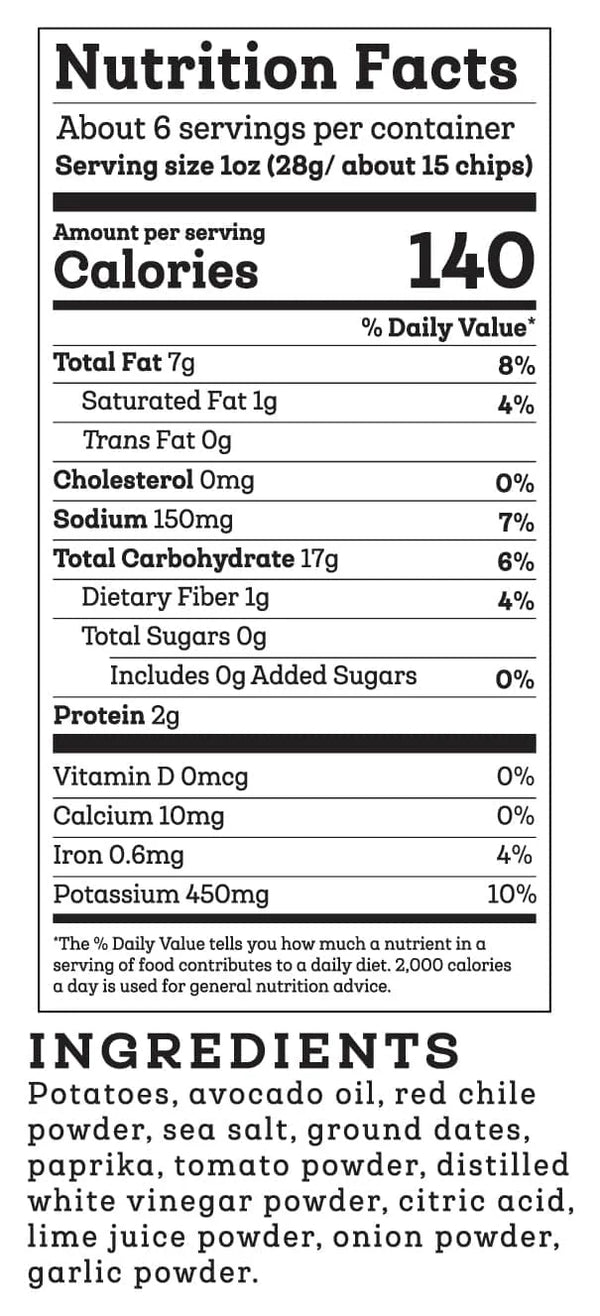 Siete Grain Free Kettle Cooked Chili Lime Potato Chips 5.5 oz