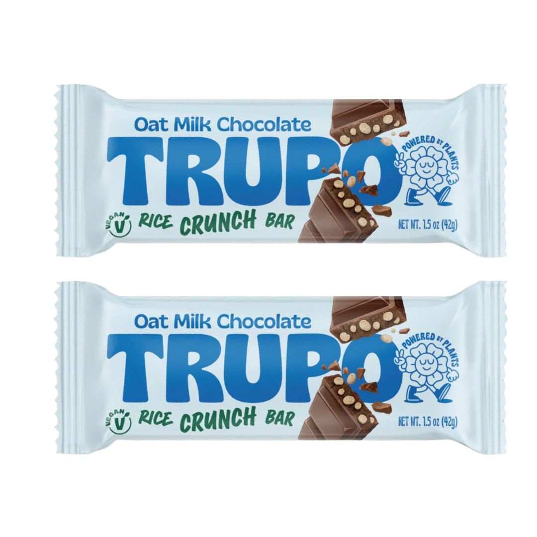 TRUPO Oat Milk Chocolate Rice Crunch Bar (2 Pack)