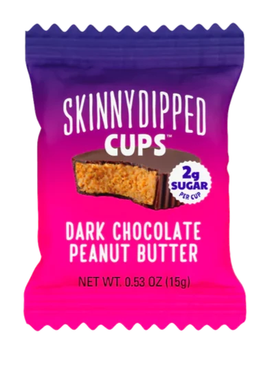 SkinnyDipped | Beurre de cacahuète au chocolat noir individuel 0,53 oz