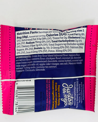 Siete Mexican Vanilla Chocolate Chip Mini Cookies 0.67oz