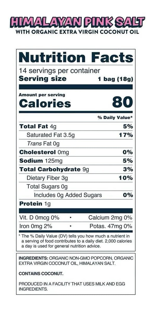 Lesser Evil Popcorn Himalayan Pink Salt 0.65 oz