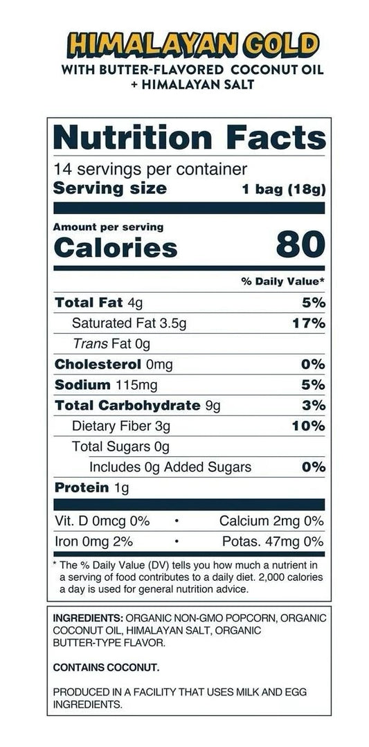 Lesser Evil Popcorn Himalayan Gold 0.65 oz
