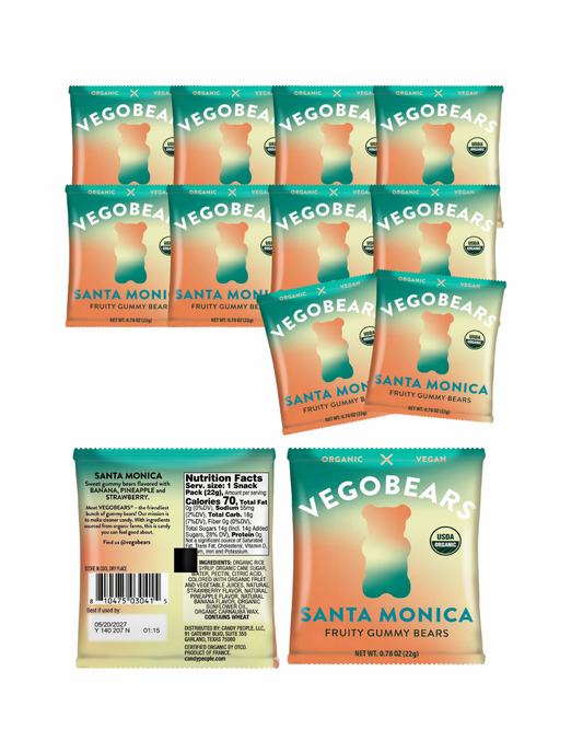 Vegobears Santa Monica Fruity Gummy Bears MINI