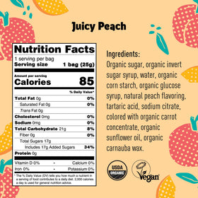 JOM | Sour Juicy Peach | 0.9oz Organic Vegan