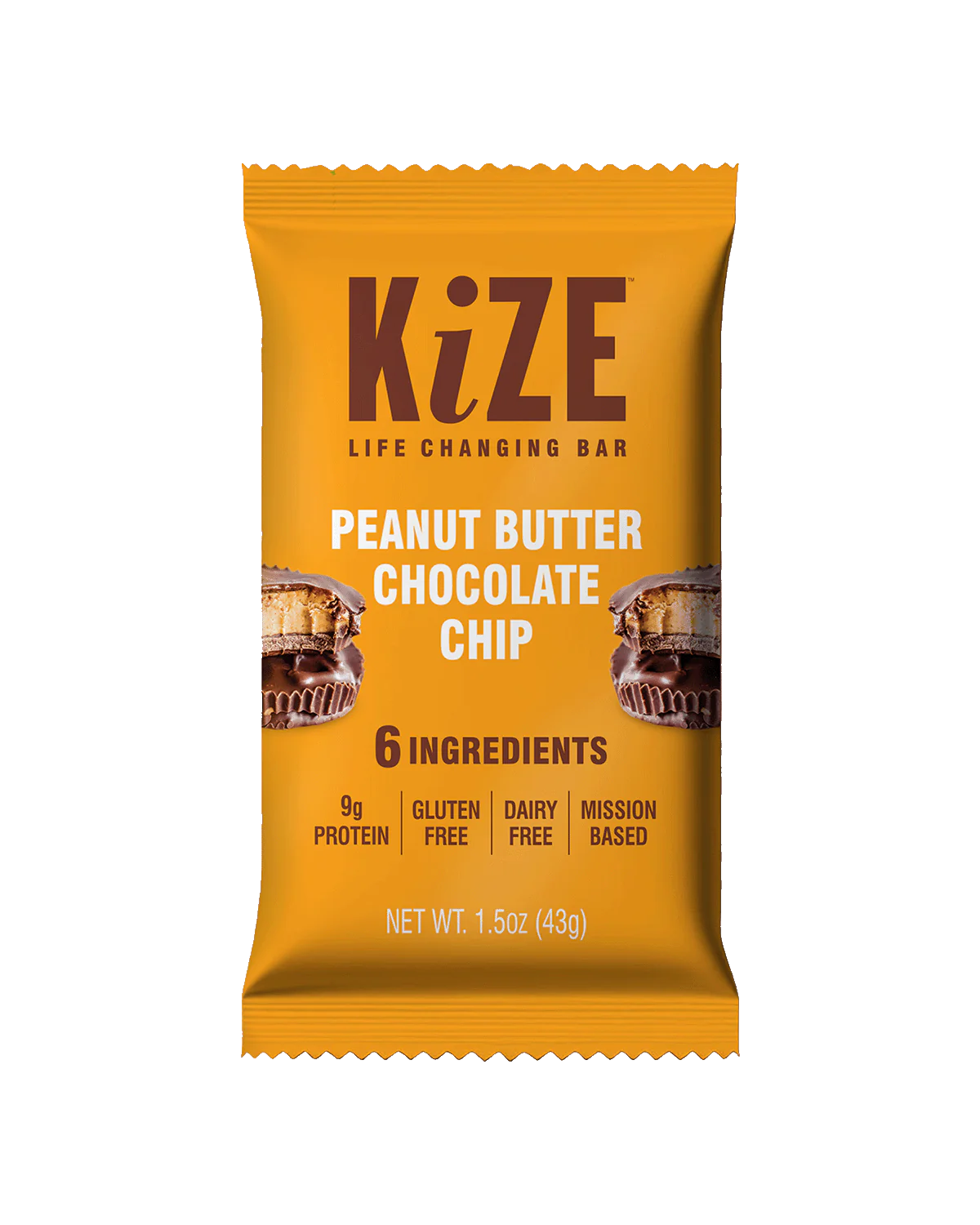 KiZE | Peanut Butter Chocolate Chip Energy Bar | Gluten-Free 1.5oz
