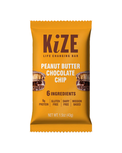 KiZE | Peanut Butter Chocolate Chip Energy Bar | Gluten-Free 1.5oz