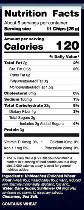 The Matzo Project Cinnamon Sugared Chips Vegan Nut Free 1oz
