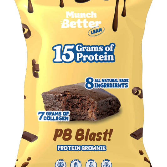 Munch Better Lean | PB Blast Protein Brownie | Gluten Free 1.2oz