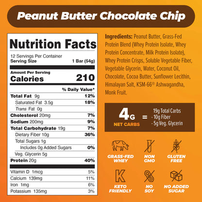 Atlas | PB & Chocolate Chip Keto No Gluten Dairy Free (1.9 oz)