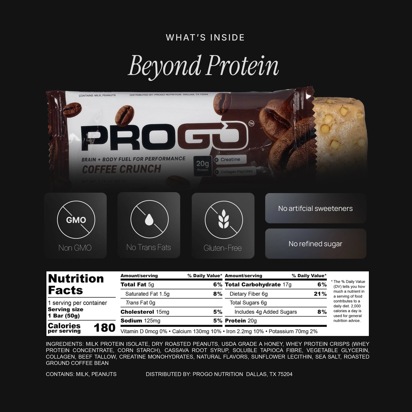 ProGo Nutrition | Coffee Crunch Protein Bar