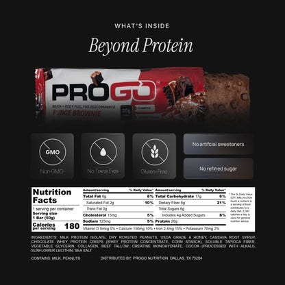 ProGo Nutrition | Fudgy Brownie Protein Bar