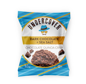 Bocadillos encubiertos | Chocolate oscuro + chocolate con sal marina y quinua crujiente (individual 0,25 oz)