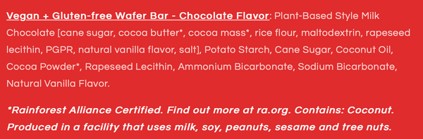 Mylk Chocolate Bar | Chocolate Crispy Wafer Bar | Vegan Gluten-Free Plant-Based 1.6oz