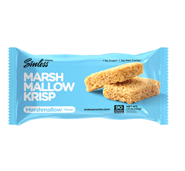 Sinless | Marshmallow Krisp Bar | Low Carb Gluten-Free 1.2oz