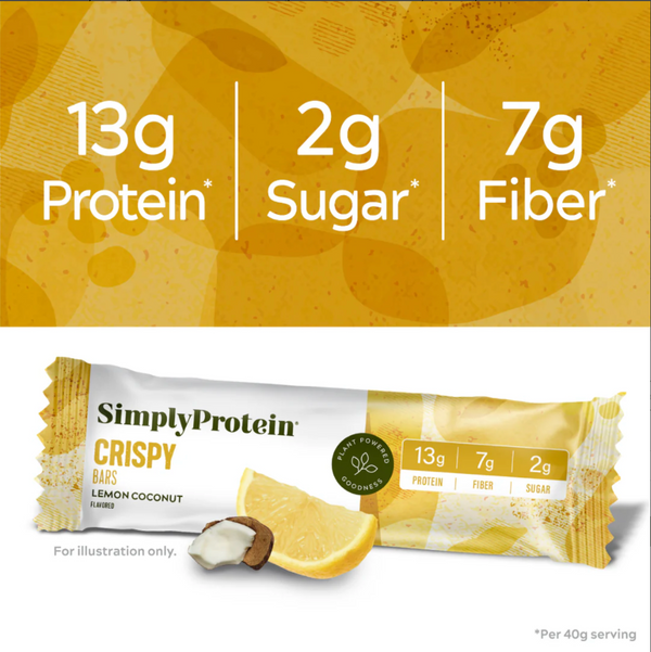 SimplyProtein Crispy Bar Lemon Coconut | Gluten-Free 1.41oz