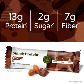 SimplyProtein Crispy Bar Dark Chocolate Almond | Gluten-Free 1.41oz