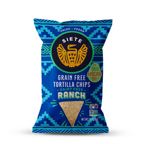Chips tortilla sans céréales Siete Ranch sans produits laitiers (1 oz)