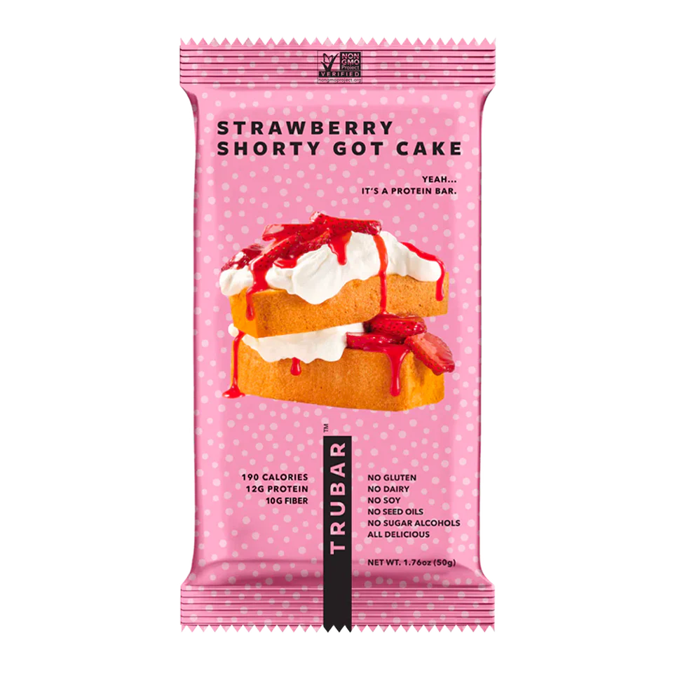 TRUWOMEN TRUBAR Strawberry Shorty Got Cake Plant Fueled Protein Bar (1.76 oz)