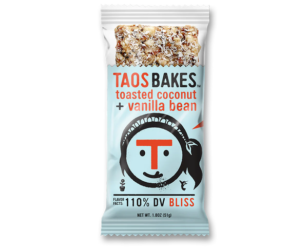 Taos Bakes | Toasted Coconut & Vanilla Bean Bar | Gluten-Free 1.8oz