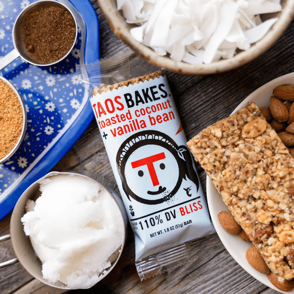 Taos Bakes | Toasted Coconut & Vanilla Bean Bar | Gluten-Free 1.8oz