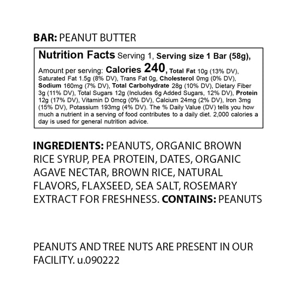 The GFB Peanut Butter Snack Bar - Gluten Free (2.05 oz)