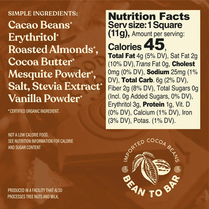 The Good Chocolate Salted Almonds Dark Chocolate Piece