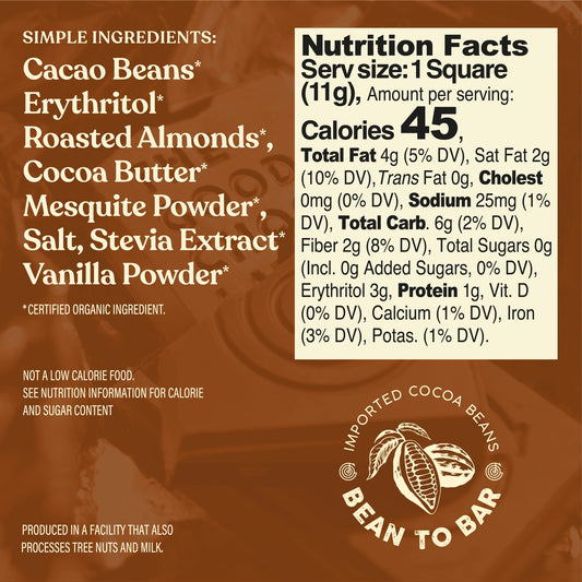 The Good Chocolate Salted Almonds Dark Chocolate Piece