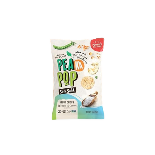 PeaKaPop | Veggie Crisps Sea Salt 1oz | Gluten-Free Vegan